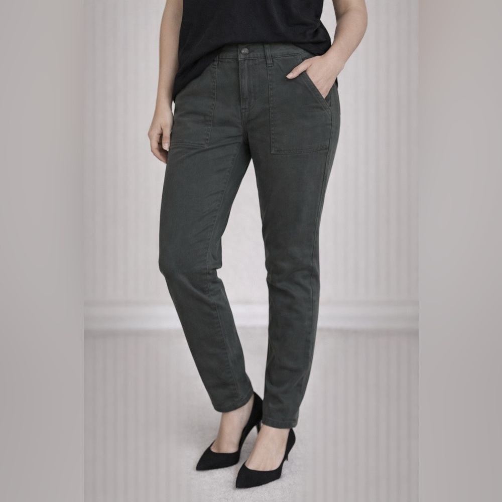 J Crew Army Green Twill Pants